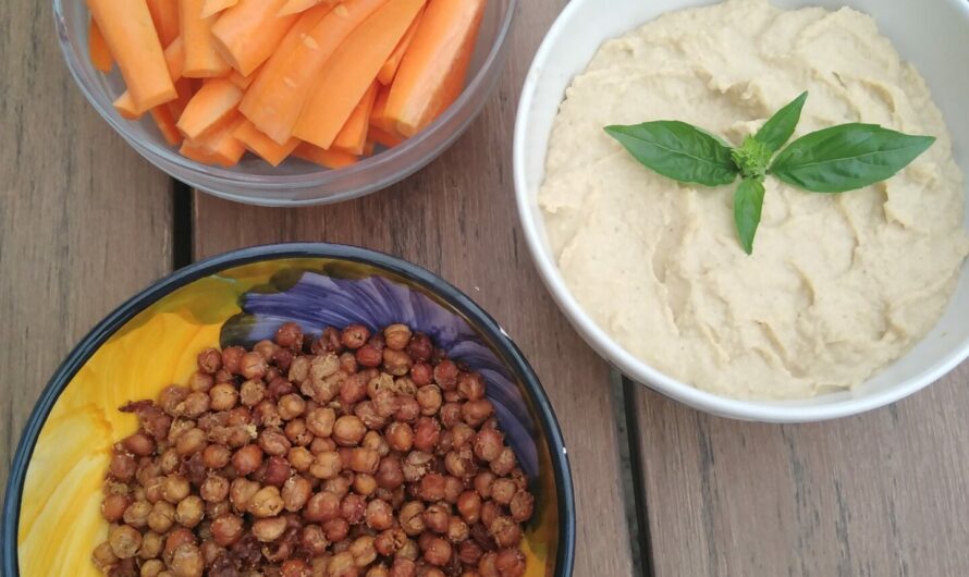 Houmous + pois chiches rôtis au four